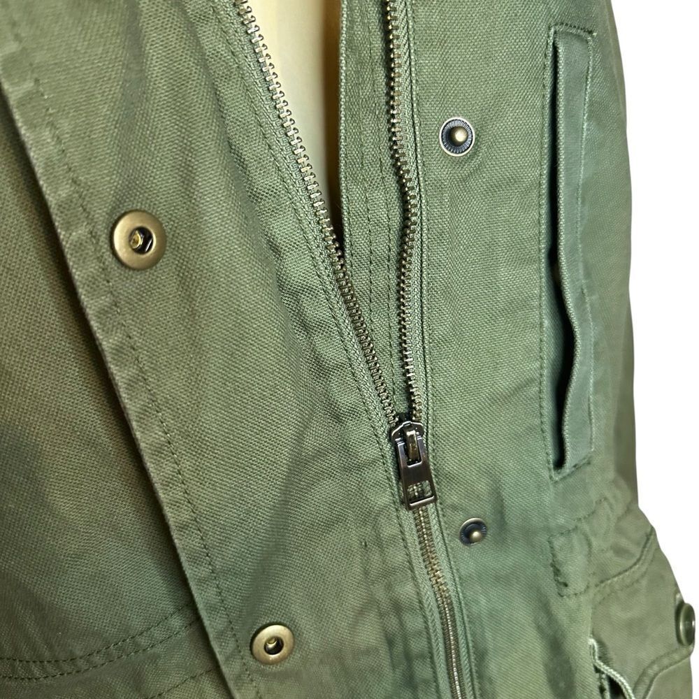 Madewell army green cinch waist zip up Utility Jacket size xs - Picture 8 of 9